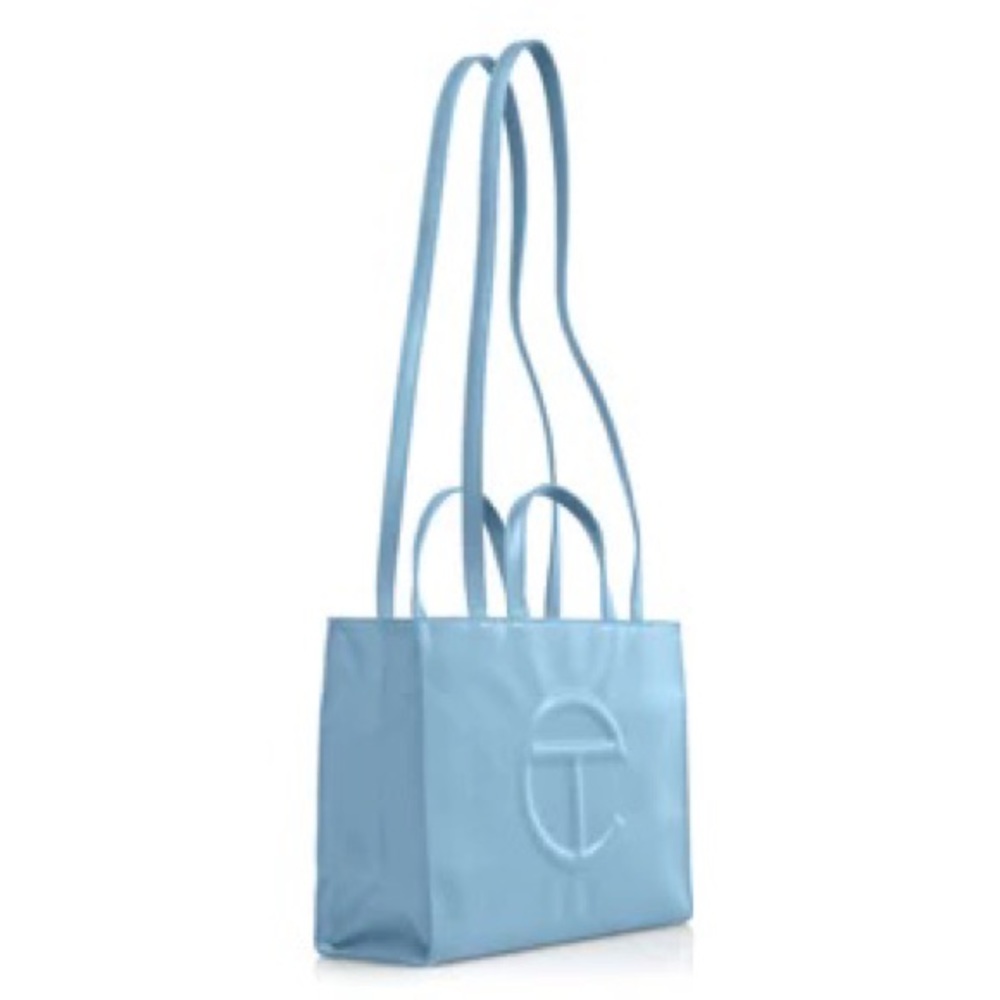 Medium Pool Blue Shopping Bag